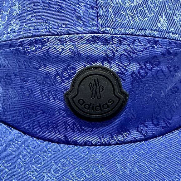 Moncler X Adidas Originals Baseball Cap OS Blue Jacquard Strapback Hat NWT #SYFH - Picture 7 of 15